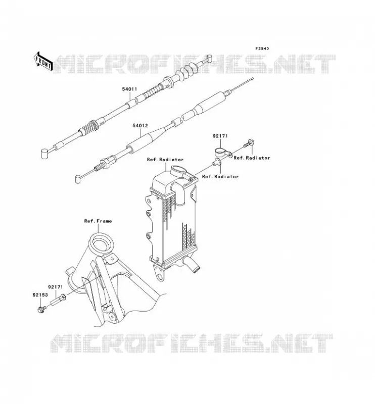 CABLES Kawasaki TOUT-TERRAIN 100 2008 KX100  KX100D8F
