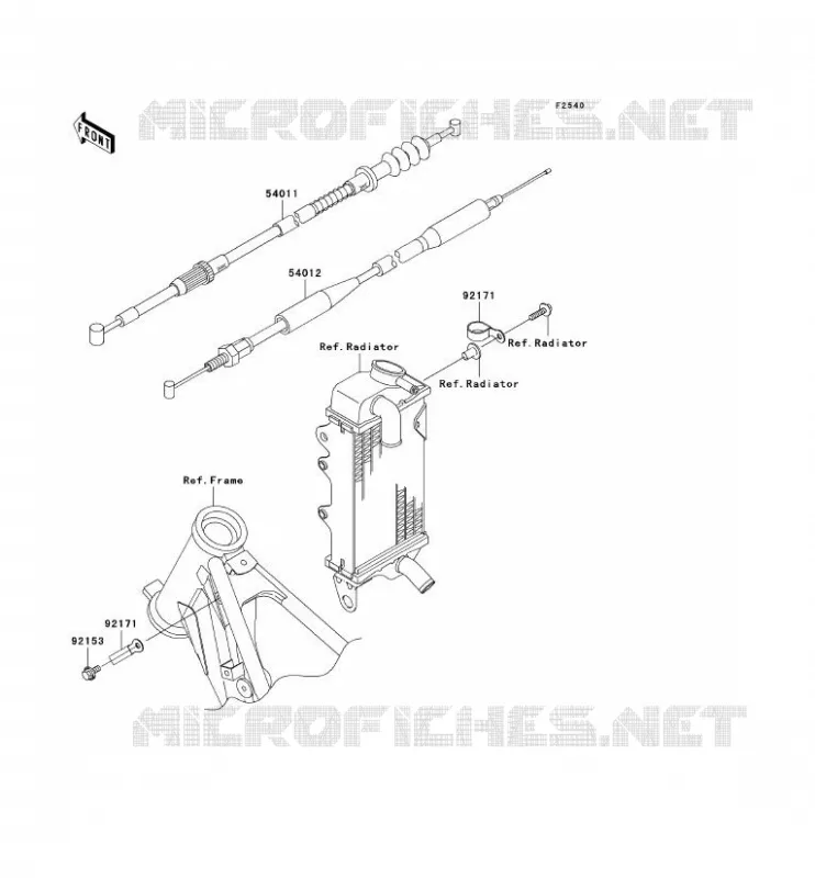 CABLES Kawasaki TOUT-TERRAIN 100 2009 KX100  KX100D9F
