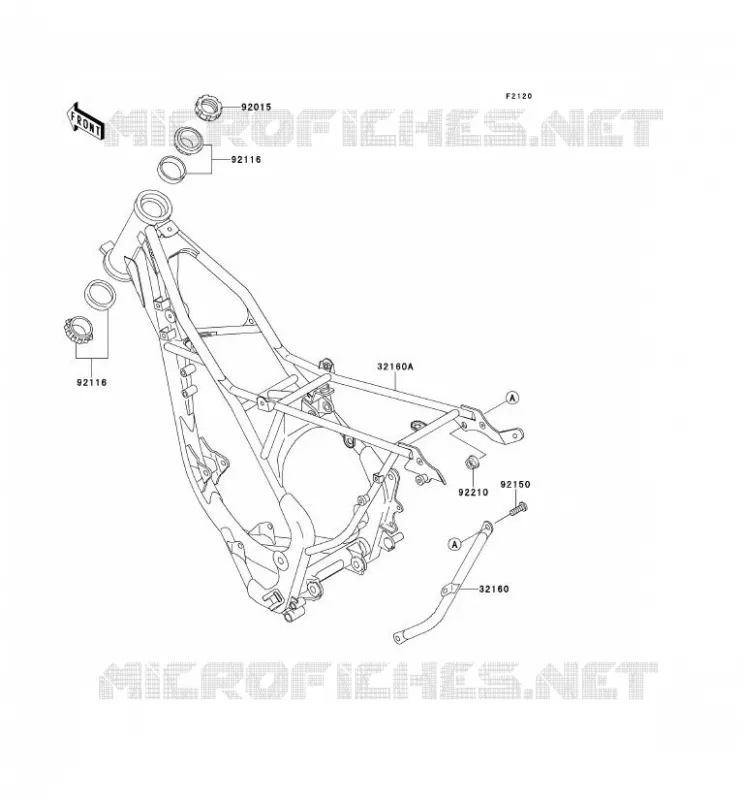 CH&Acirc;SSIS Kawasaki TOUT-TERRAIN 100 2011 KX100  KX100DBF