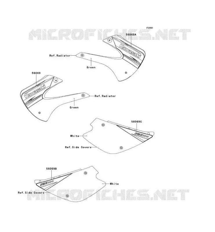 STICKER Kawasaki TOUT-TERRAIN 100 2011 KX100  KX100DBF