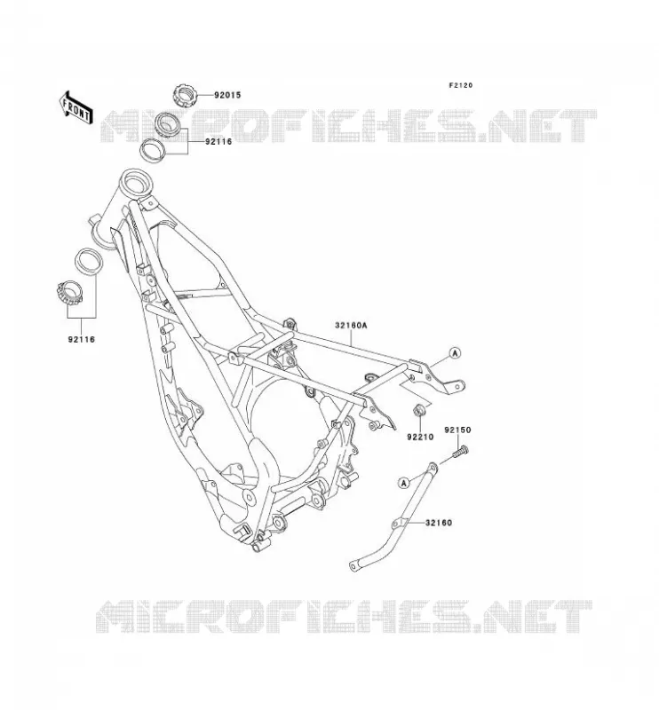 CH&Acirc;SSIS Kawasaki TOUT-TERRAIN 100 2012 KX100  KX100DCF