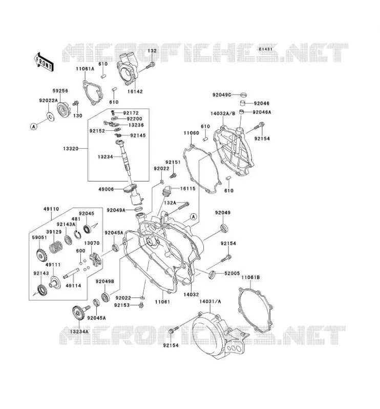 COUVERCLES MOTEUR Kawasaki TOUT-TERRAIN 100 2012 KX100  KX100DCF