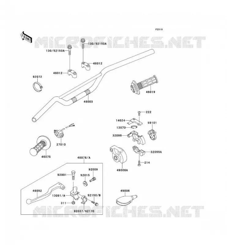 GUIDON Kawasaki TOUT-TERRAIN 125 1991 KX125  KX125-H2