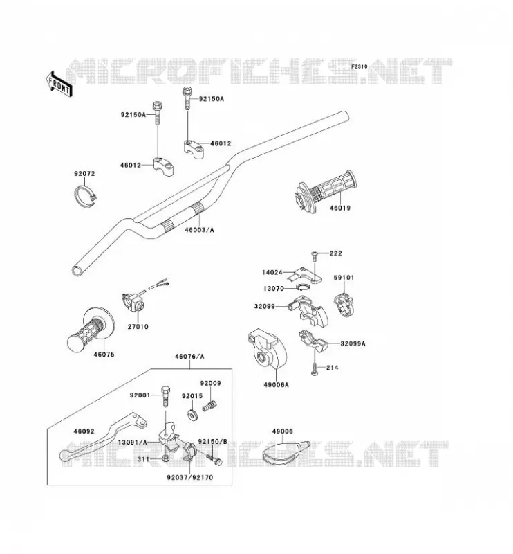 GUIDON Kawasaki TOUT-TERRAIN 125 1991 KX125  KX125-H2