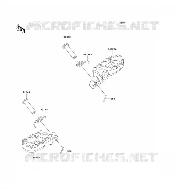 REPOSE PIED Kawasaki TOUT-TERRAIN 125 1992 KX125  KX125-J1