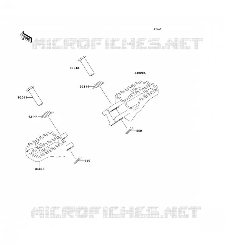 REPOSE PIED Kawasaki TOUT-TERRAIN 125 1997 KX125  KX125-K4