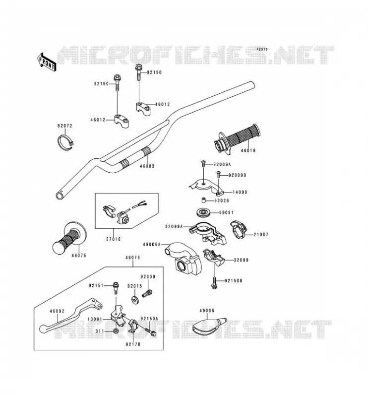 GUIDON Kawasaki TOUT-TERRAIN 125 2000 KX125  KX125-L2