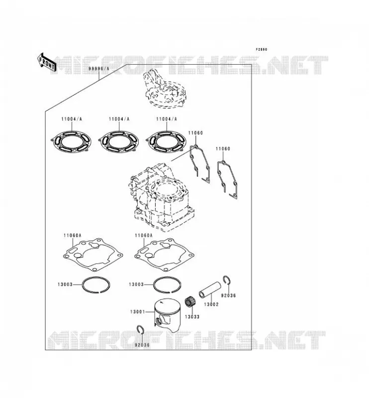 PIECE EN OPTION Kawasaki TOUT-TERRAIN 125 2000 KX125  KX125-L2