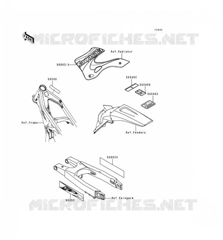 LABEL Kawasaki TOUT-TERRAIN 125 2000 KX125  KX125-L2