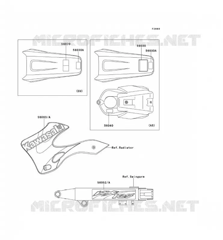 LABEL Kawasaki TOUT-TERRAIN 125 2001 KX125  KX125-L3