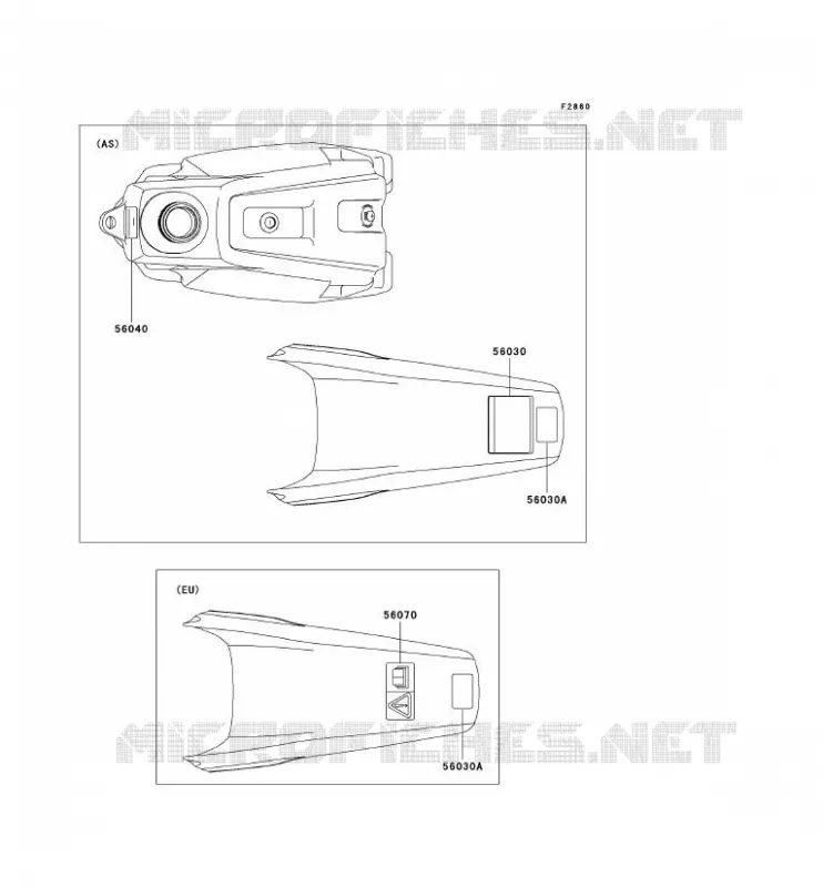 LABEL Kawasaki TOUT-TERRAIN 125 2003 KX125  KX125-M1