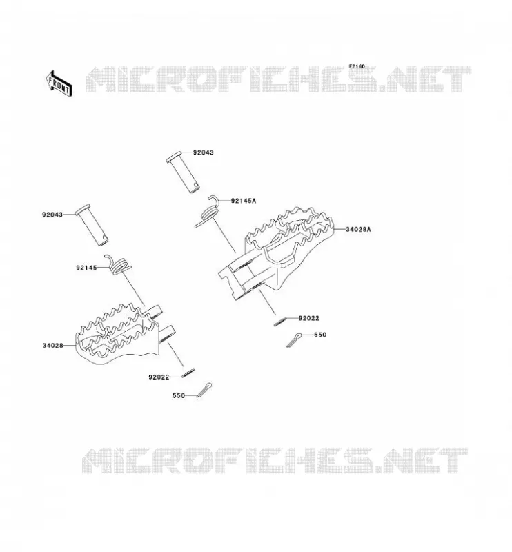 REPOSE PIED Kawasaki TOUT-TERRAIN 125 2003 KX125  KX125-M1