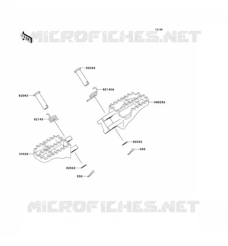 REPOSE PIED Kawasaki TOUT-TERRAIN 125 2004 KX125  KX125-M2
