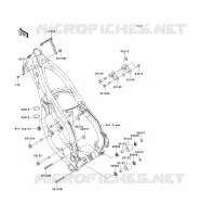 PIECE DE CADRE (COUVERTURE) pour Kawasaki KX125