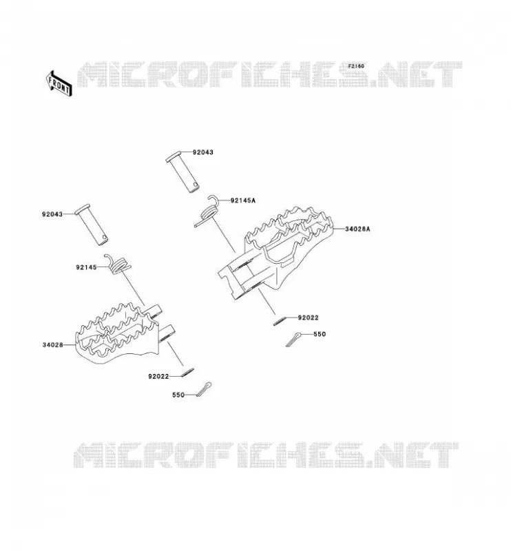 REPOSE PIED Kawasaki TOUT-TERRAIN 125 2005 KX125  KX125-M3