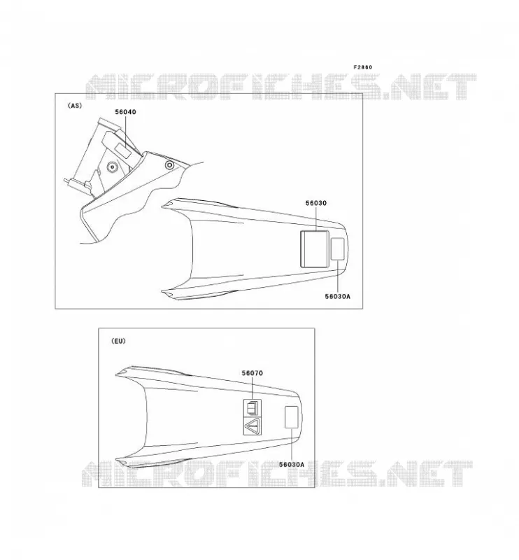 LABEL Kawasaki TOUT-TERRAIN 125 2006 KX125  KX125M6F
