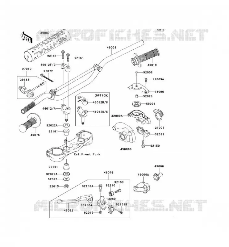 GUIDON Kawasaki TOUT-TERRAIN 125 2006 KX125  KX125M6F