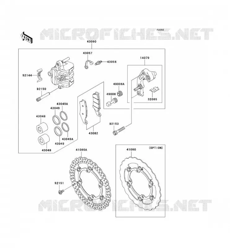 FREIN AVANT Kawasaki TOUT-TERRAIN 125 2007 KX125  KX125M7F