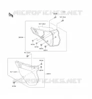 CACHE LAT&Eacute;RAL pour Kawasaki KX250