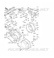 COUVERCLES MOTEUR pour Kawasaki KX250