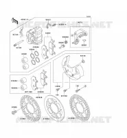 ETRIER AVANT pour Kawasaki KX250