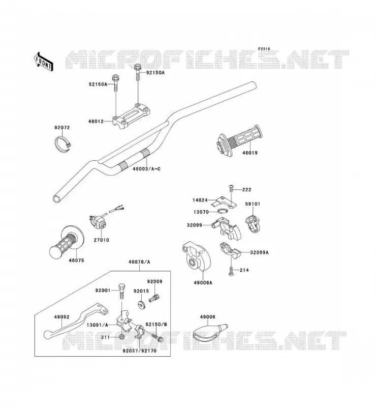 GUIDON Kawasaki TOUT-TERRAIN 250 1991 KX250  KX250-H2