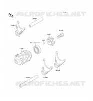 BARILLET/FOURCHETTE pour Kawasaki KX250