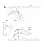 GARDE BOUE pour Kawasaki KX250