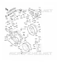 COUVERCLES MOTEUR pour Kawasaki KX250