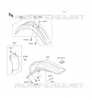 GARDE BOUE pour Kawasaki KX250