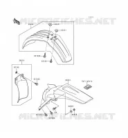 GARDE BOUE pour Kawasaki KX250