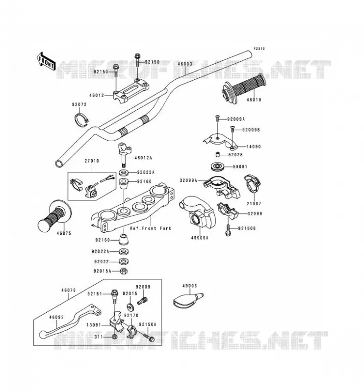 GUIDON Kawasaki TOUT-TERRAIN 250 1999 KX250  KX250-L1