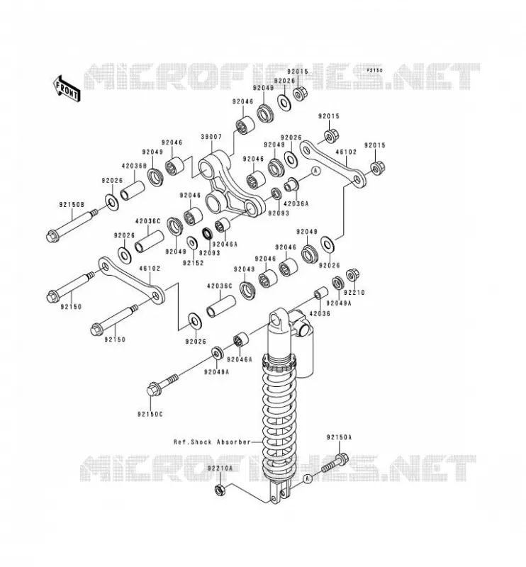 SUSPENSION Kawasaki TOUT-TERRAIN 250 2000 KX250  KX250-L2