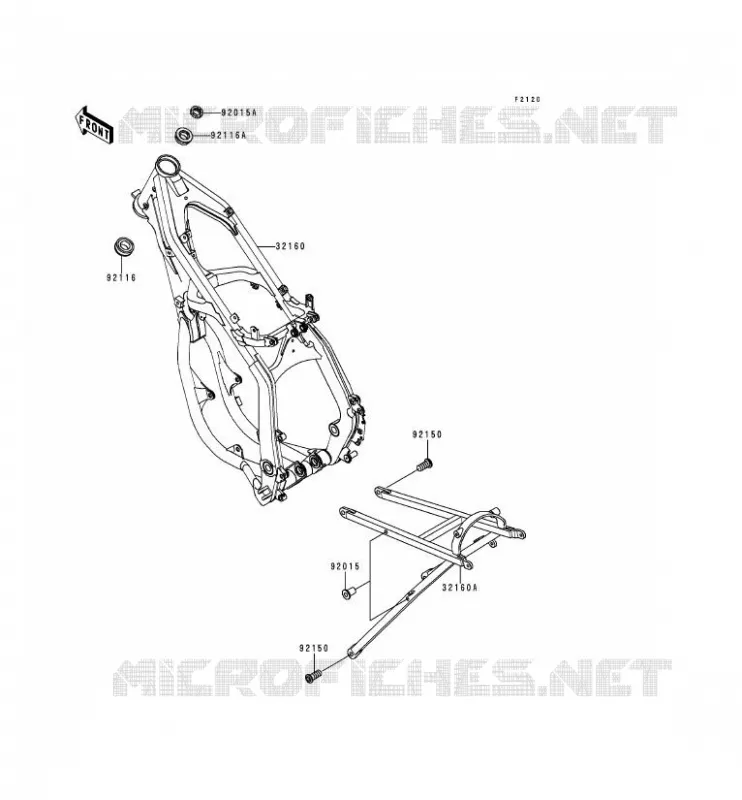 CH&Acirc;SSIS Kawasaki TOUT-TERRAIN 250 2000 KX250  KX250-L2