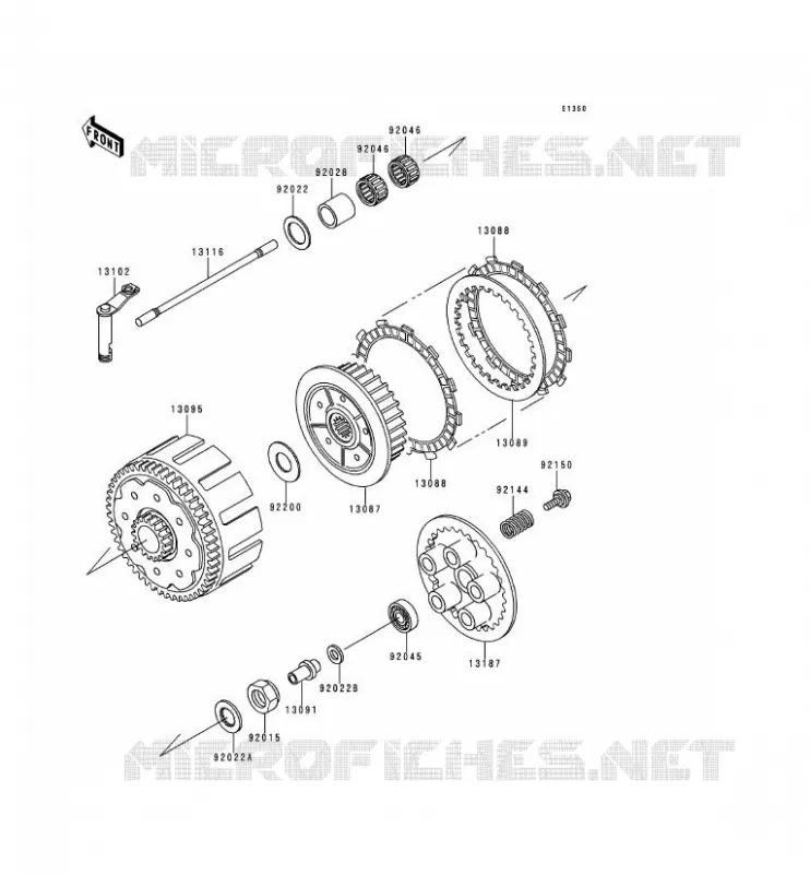 EMBRAYAGE Kawasaki TOUT-TERRAIN 250 2000 KX250  KX250-L2