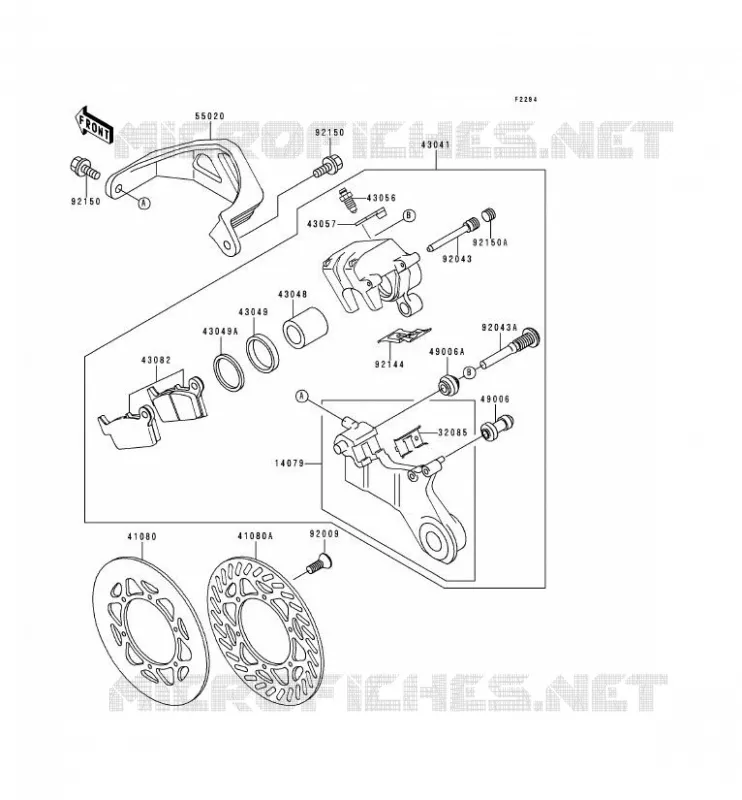 FREIN ARRIERE Kawasaki TOUT-TERRAIN 250 2000 KX250  KX250-L2