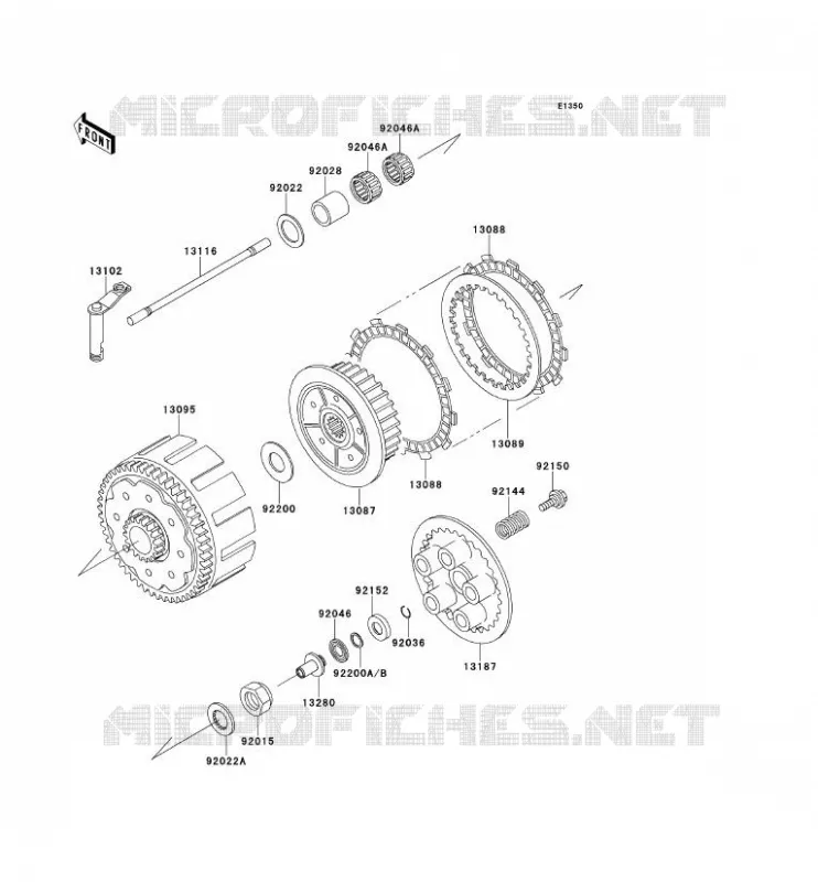 EMBRAYAGE Kawasaki TOUT-TERRAIN 250 2001 KX250  KX250-L3