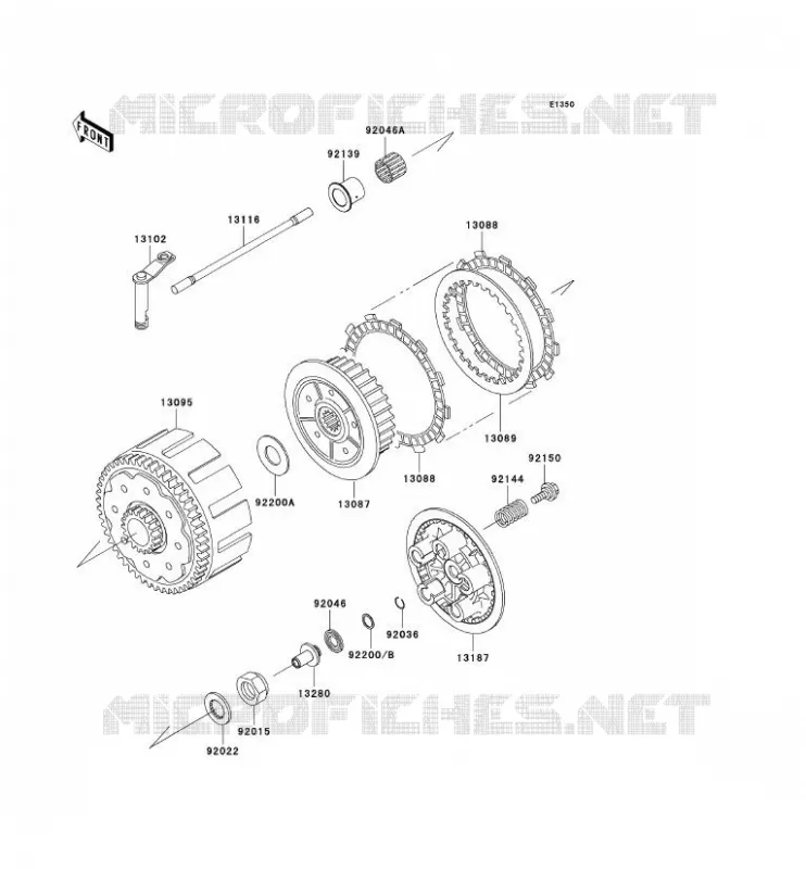 EMBRAYAGE Kawasaki TOUT-TERRAIN 250 2004 KX250  KX250-M2