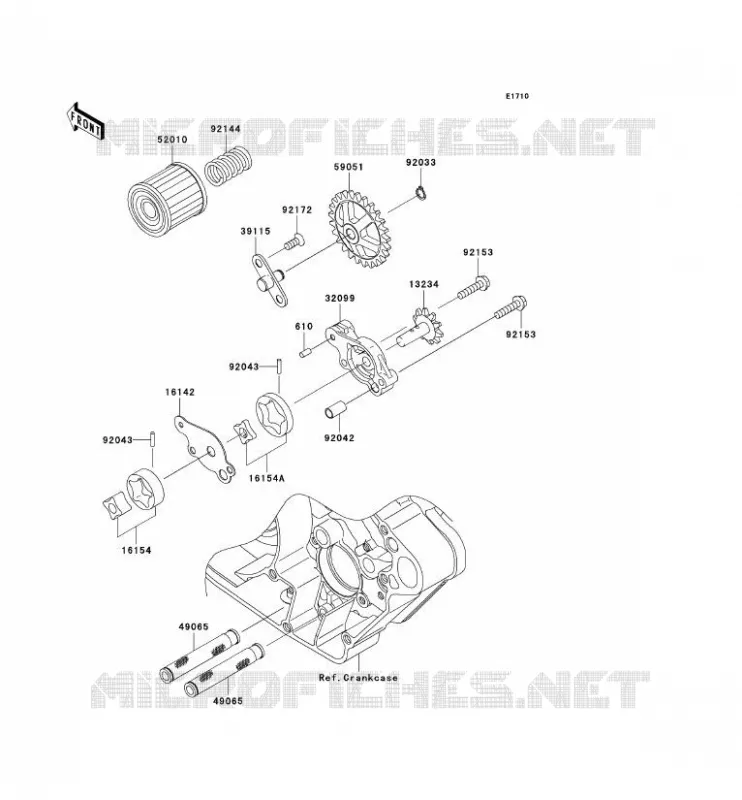 POMPE A HUILE Kawasaki TOUT-TERRAIN 250 2004 KX250F  KX250-N1