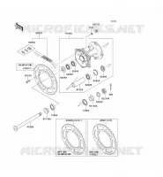 MOYEU ARRIERE pour Kawasaki KX250F