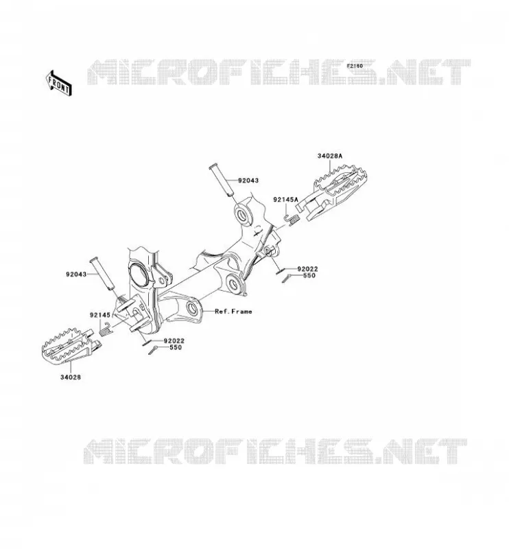 REPOSE PIED Kawasaki TOUT-TERRAIN 250 2005 KX250F  KX250-N2