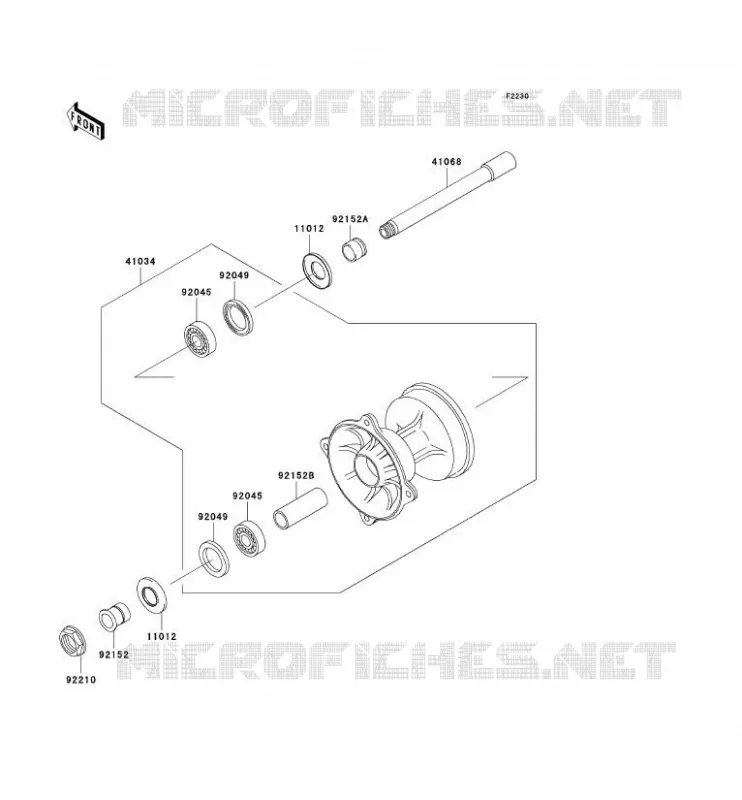 MOYEU AVANT Kawasaki TOUT-TERRAIN 250 2005 KX250  KX250-R1
