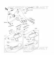 &Eacute;CHAPPEMENT pour Kawasaki KX250