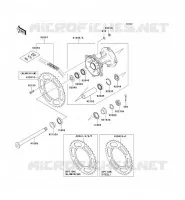 MOYEU ARRIERE pour Kawasaki KX250
