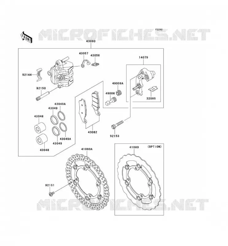 FREIN AVANT Kawasaki TOUT-TERRAIN 250 2006 KX250F  KX250T6F
