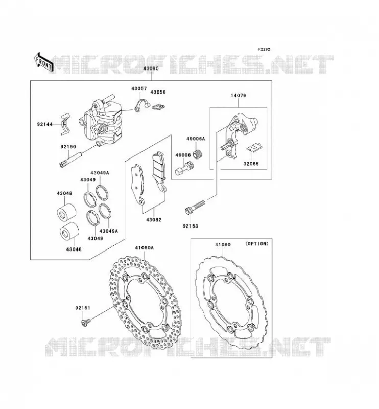 FREIN AVANT Kawasaki TOUT-TERRAIN 250 2008 KX250F  KX250T8F