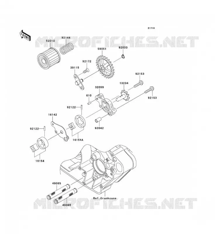 POMPE A HUILE Kawasaki TOUT-TERRAIN 250 2008 KX250F  KX250T8F