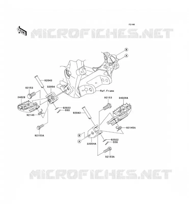 REPOSE PIED Kawasaki TOUT-TERRAIN 250 2008 KX250F  KX250T8F