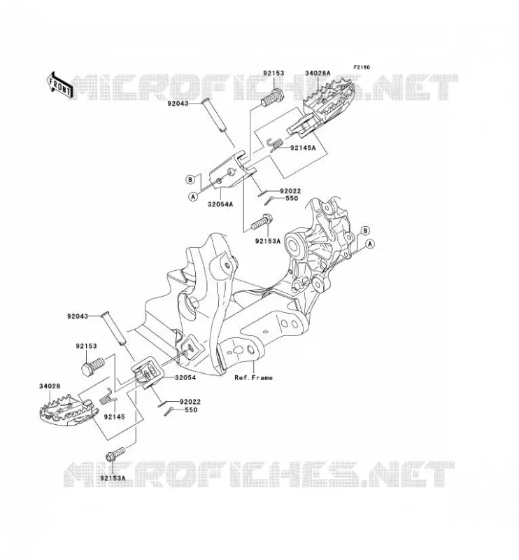 REPOSE PIED Kawasaki TOUT-TERRAIN 250 2009 KX250F  KX250W9F