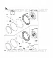 ROUE/PNEUS pour Kawasaki KX250F